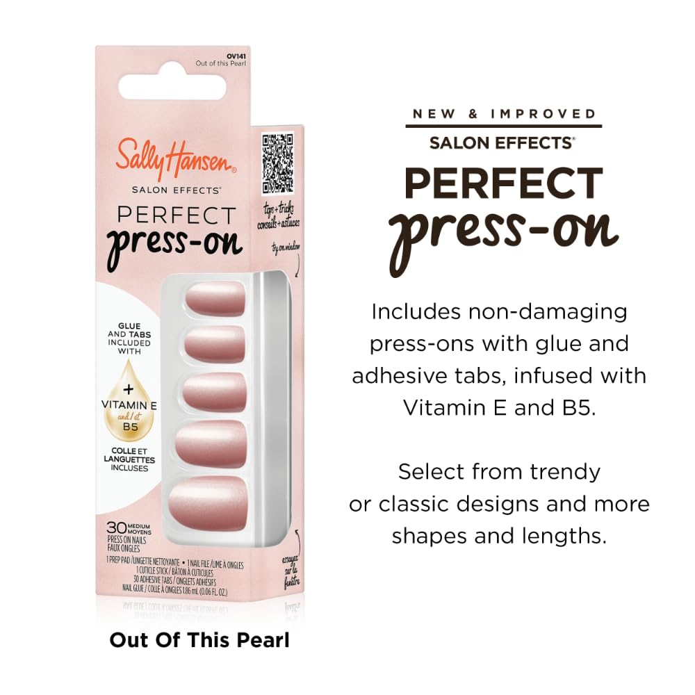 Sally Hansen Instant Cuticle Remover & Salon Effects Out of This Pearl Press On Nails Kit, Nail Treatment & Manicure Set