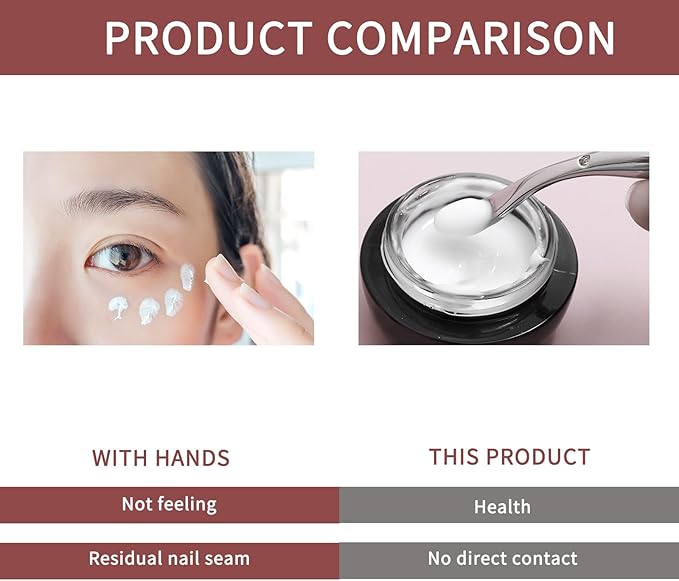 NIIIYTYB3 Pcs Eye Cream Applicator Tool Metal Eye Massager Wand 2 in 1 Zinc Alloy Roller for Under Eye Face Applicator Moisturizer Wand Stick with Spatula Mini Skincare Cosmetic Spatulas