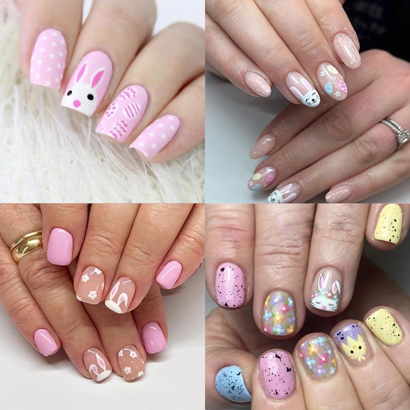 Easter Nail Stamping Plates Cute Bunny Nail Stamping Plate Chick Easter Eggs Designs Nail Art Stamping Template Easter Rabbit Manicure Decorations Supplies 1Pcs
