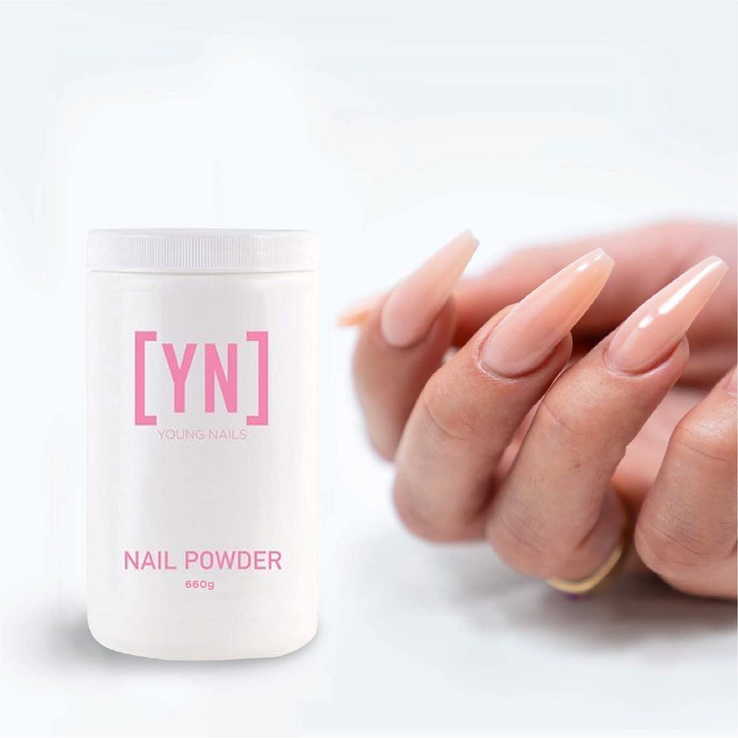 Young Nails Acrylic Powders, Cover - Created for a flawless consistency and superior adhesion - Cover Powder Begins to set in 75 seconds - Available in 45 gram, 85 gram, and 660 gram size options