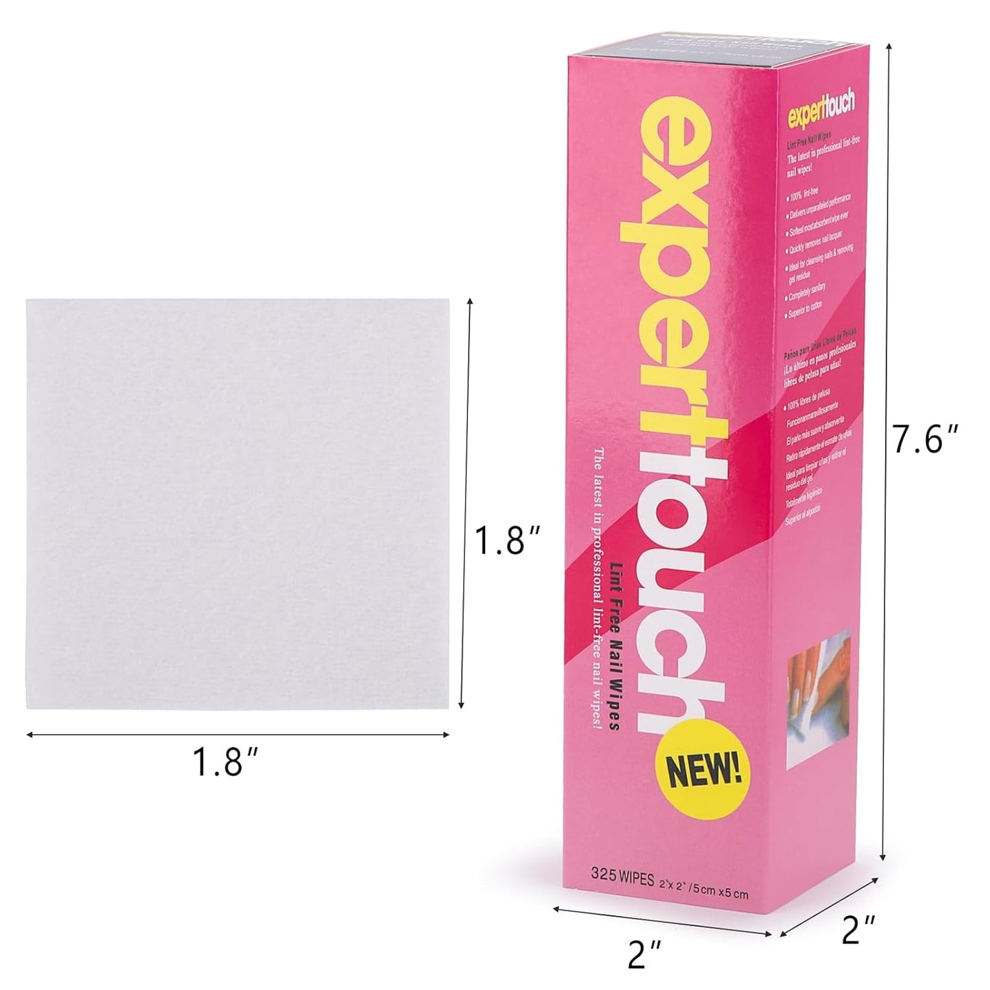 650 Pcs Lint Free Nail Wipes 2" x 2" Nail Polish Removers Cotton Pads and 20 Pcs Reusable Toes & Fingers Nail Soak Off Clips