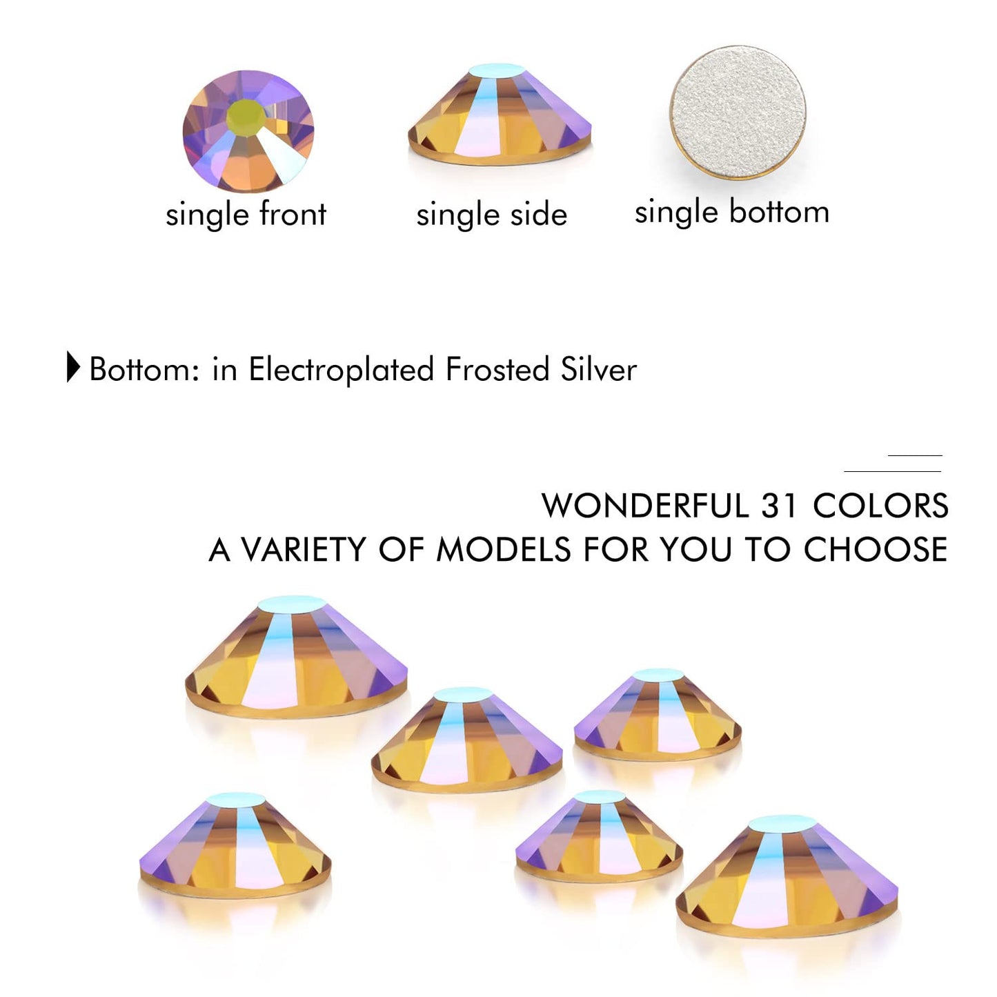 1440Pcs Topaz Ab Crystal Rhinestones,Glass Flatback Rhinestones Gemstones for Nail Face Makeup Art Crafts Clothes Decoration -(SS16,4.0mm,Topaz Ab)