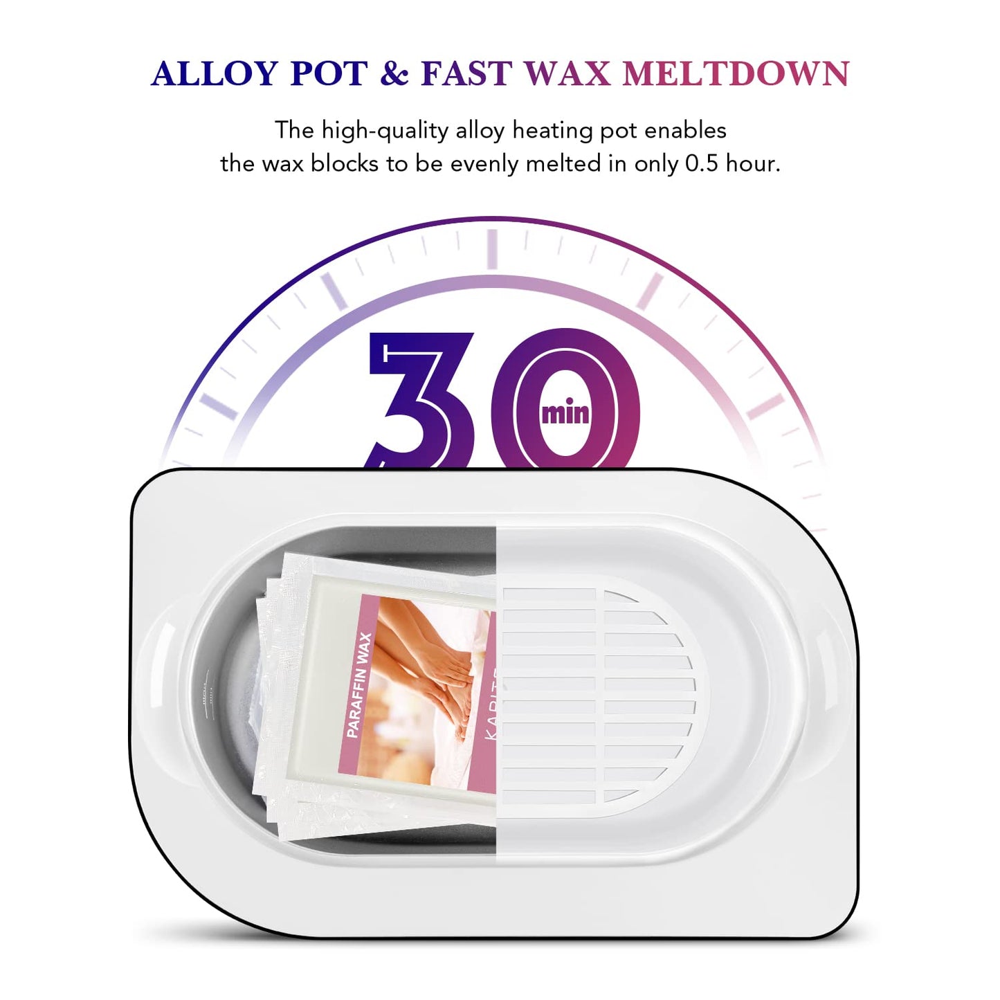 KARITE Paraffin Wax Refills, 10 Pack Beads Blocks for Bath, Machine Refills for Hand Feet Dry Skin - Deep Moisturizing, Hydration and Nourishment (Unscented)