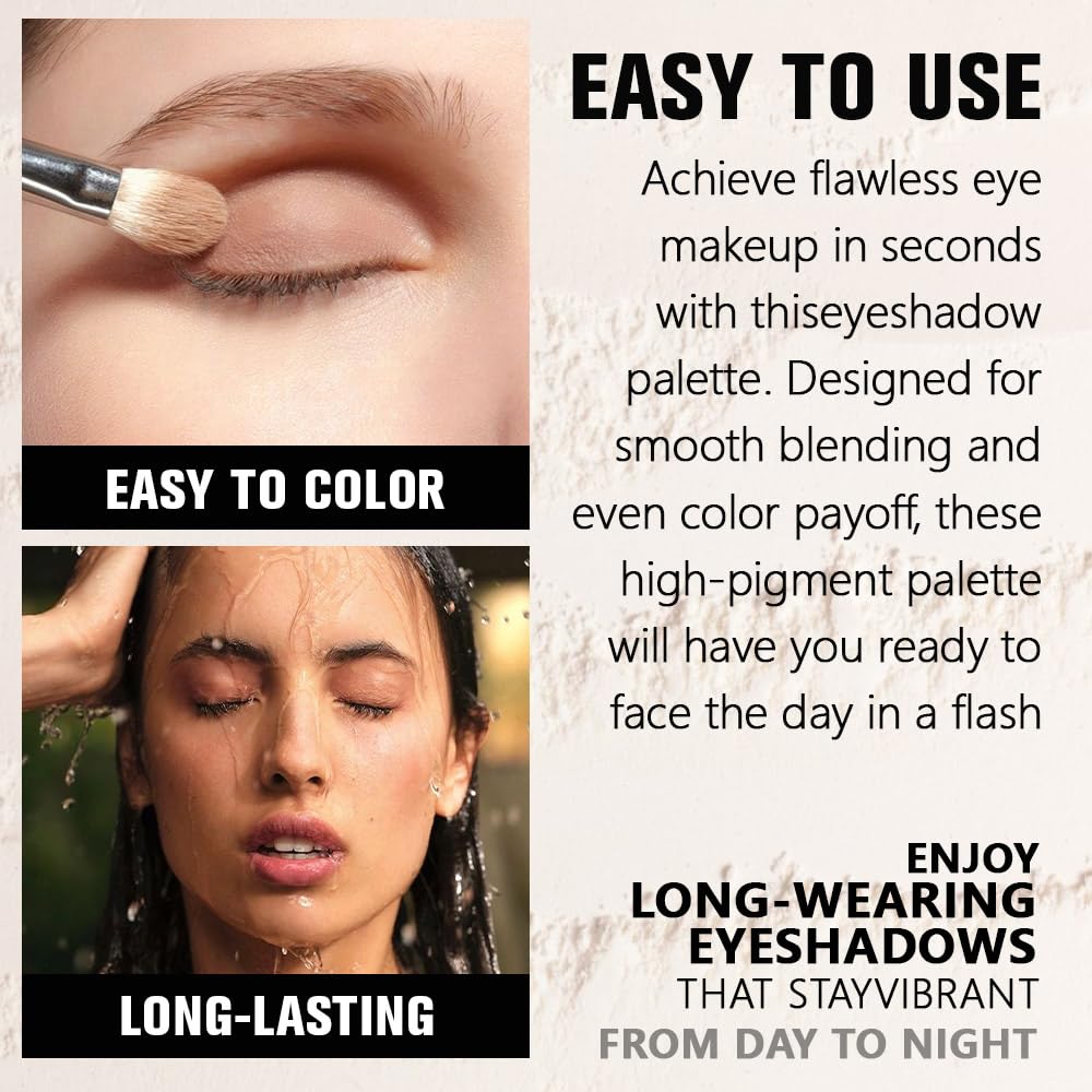 Brown Taupe Single Eyeshadow Makeup, Neutral Powde Eye Shadow for Older Women,Light Cocoa Matte Singles Eyeshadow Palette Pigmented Waterproof,sombras para ojos,Girls Monochrome Eyeshadows Gift