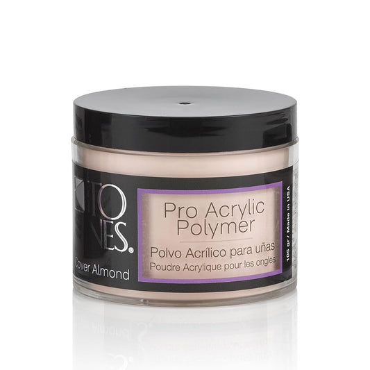 Tones Pro Acrylic Nail Powder, Cover Almond (Soft Nude Beige), (3.5 Fl Oz) - Long-Lasting & Non-Yellowing Polymer for Salon Quality Nail Extensions & 3D Art