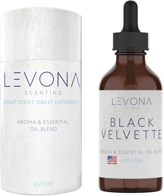 Levona Scents Oil Diffuser Essential Oils: Fragrance Oil for Diffuser - Black Velvette Diffuser Oils Scents - Woody Citrus with Herbal Floral Essential Oil Blends, Oakmoss, White Musk & Sandalwood