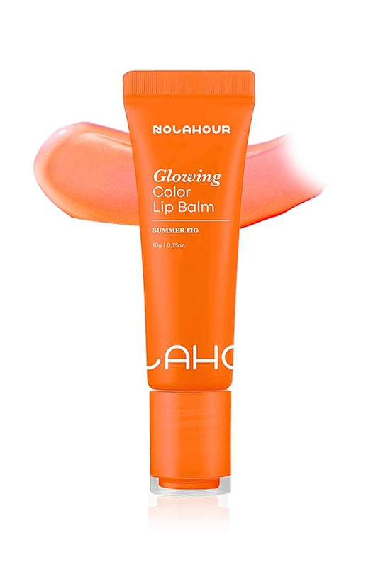 Glowing Color Lip Balm 0.35 Oz| Hydrating Lip Balm Lip Gloss for Girls | Vegan Lip Balm & Lip Plumping Gloss | Lip Glowy Balm & Lip Care for Dry Lips | Moisturizing Lip Balm Summer Fig