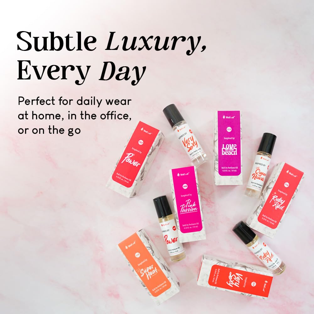 Well's Oil Roll-On Perfume Oil (Love is Heavy) | Sweet Fruit Notes | Long-Lasting | Paraben-Free | 0.33 Fl Oz / 10 ml