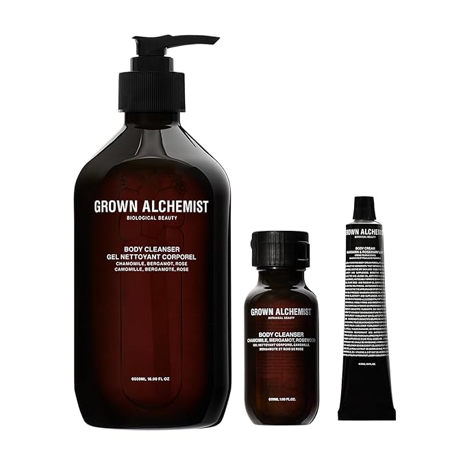 Grown Alchemist Body Cleanser (500ml) + Bonus Travel Size Body Cleanser (50ml) + Body Cream (30ml) Kit