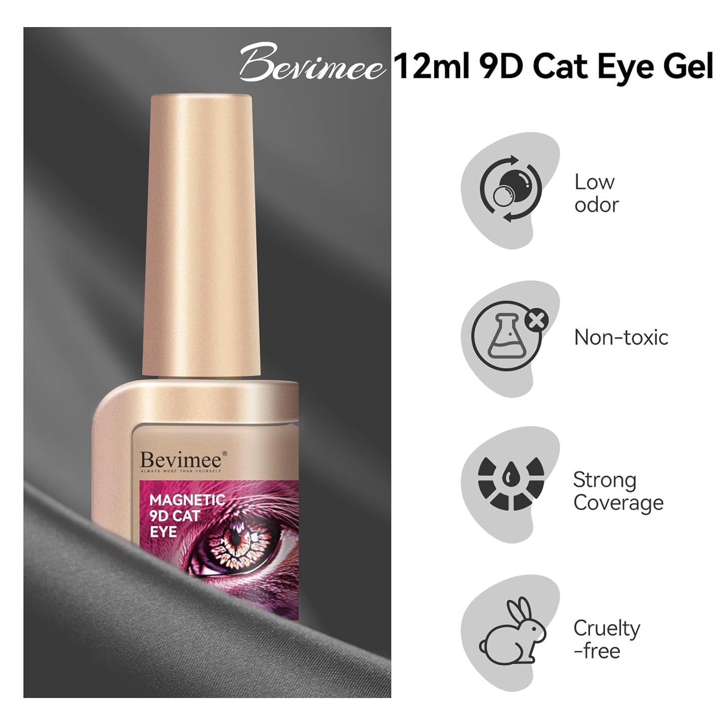 Cat Eye Gel Nail Polish Silver 12ML 9D Chameleon Cateye Magnetic Nail Polish Gel Holographic Cat Eye with Magnet Stick Varnish Soak off Manicure Set 1PC