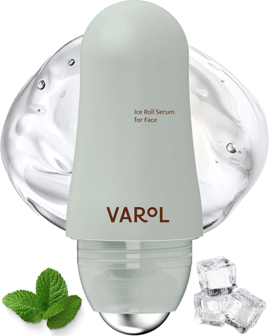 Ice Roll Serum | Cooling & Hydrating Roll-On Serum for Face, Puffy Eyes, Tannin & Panthenol for Pore Minimizing, Soothing, Facial Roller for Depuffing, Under Eye Bag Treatment | Korean Skin Care