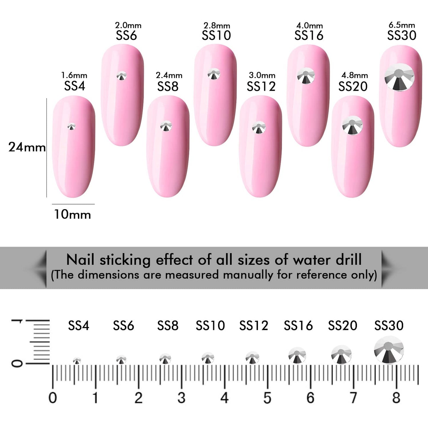 3000Pcs Silver Crystal Rhinestones,Glass Flatback Rhinestones Mini Gemstones for Nail Face Makeup Art Crafts Clothes Decoration -(SS4,1.6mm,Silver)