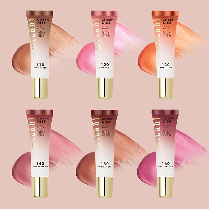 Milani Cheek Kiss Liquid Blush Makeup - Blendable & Buildable Cheek Blush, Lightweight Liquid Blusher and Cheek Color (New Wine Glow)