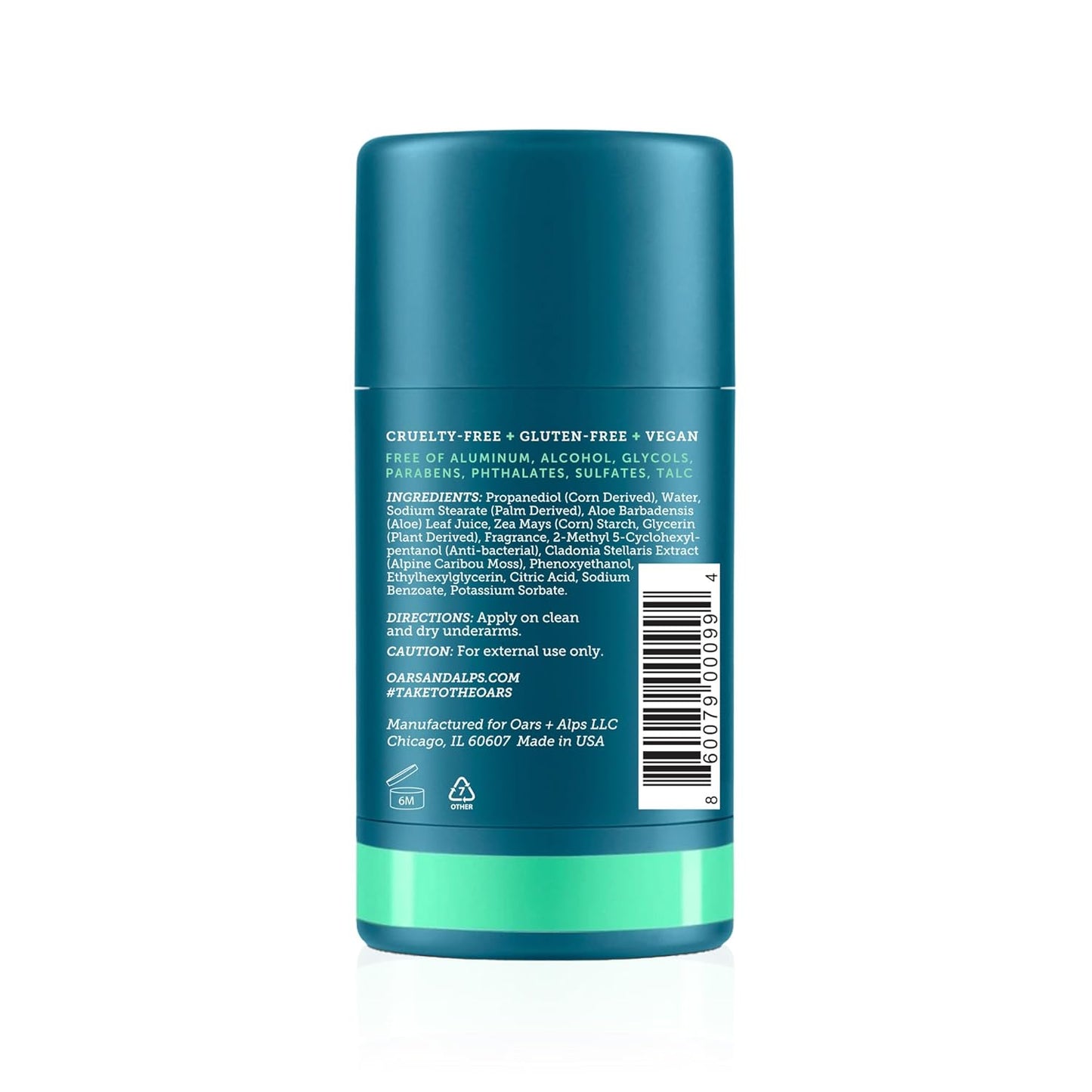 Oars + Alps Aluminum Free Deodorant for Men and Women, Dermatologist Tested and Made with Clean Ingredients, Travel Size, Eucalyptus Spearmint, 2 Pack, 2.6 Oz Each