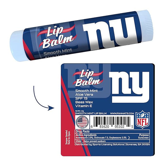FANMATS 34718 New York Giants Smooth Mint SPF 15 Lip Balm