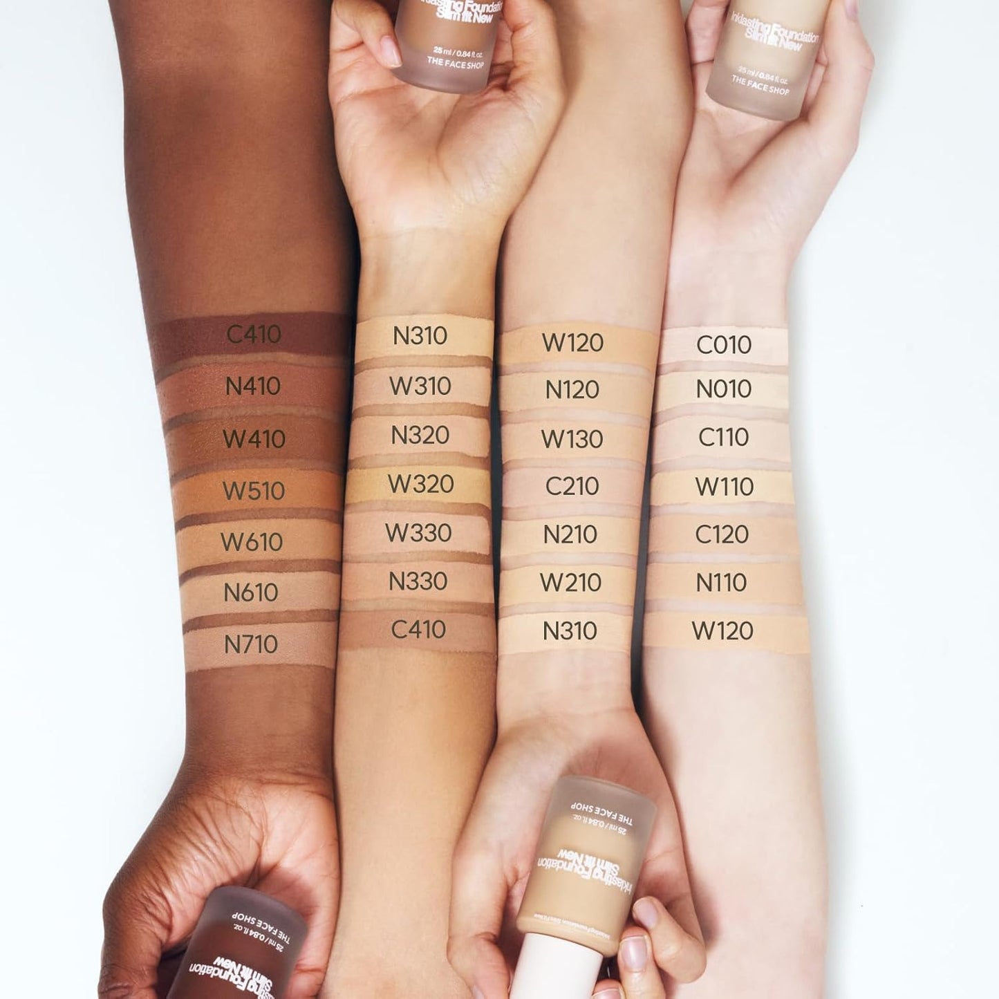 THE FACE SHOP Ink Lasting Liquid Foundation, Full Coverage, 72‑Hour Wear Semi‑Matte Finish, Makeup with Bakuchiol, N330 Cinnamon, 0.84 Fl. Oz.