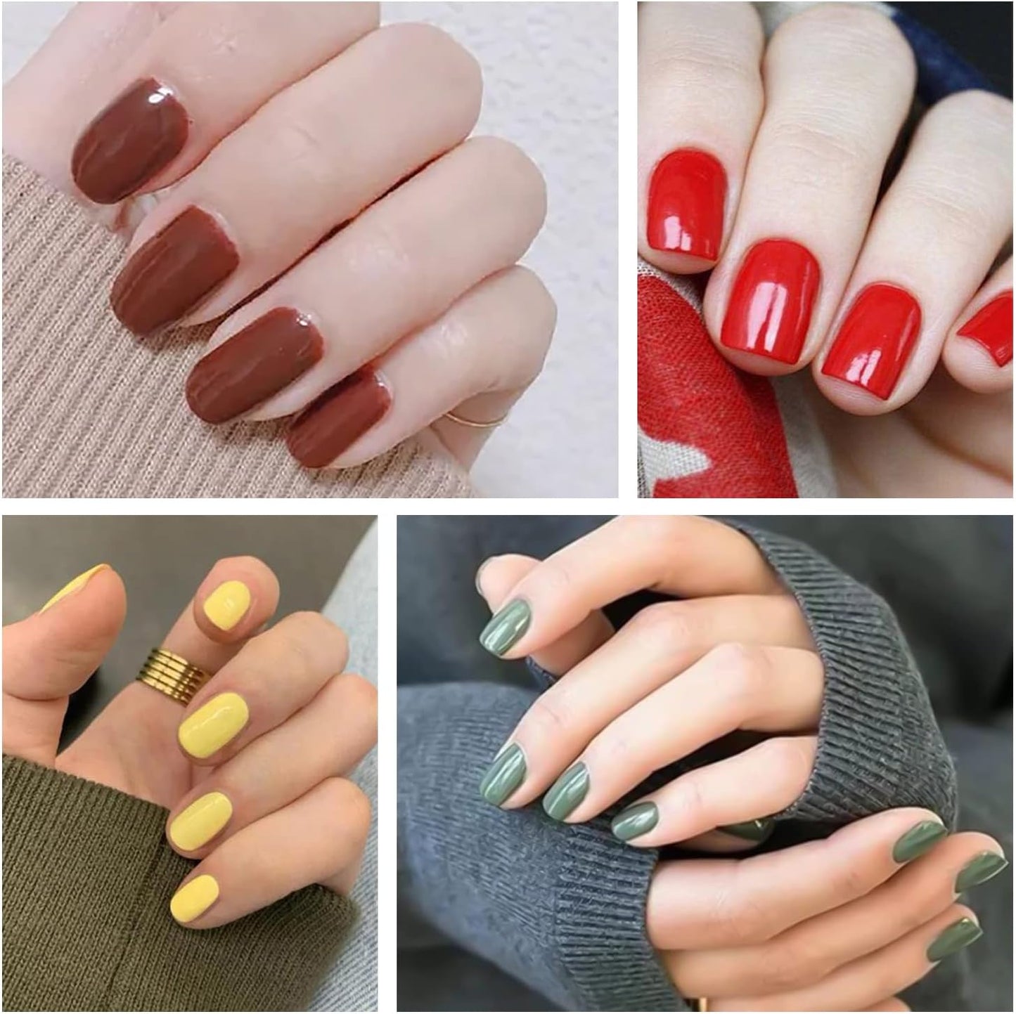 DANNEASY 16 Sheets Bright Color Nail Polish Strips Full Nail Wraps for Women Gel Nail Strips Self Adhesive Nail Polish Stickers Fingernails Manicure Accessories with Nail File, Cuticle Stick