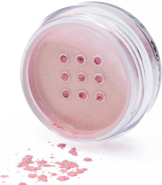 Pink Mocha Loose Eyeshadow Powder Pigment, Single Glitter Mineral Dust Jar Pot, Talc & Paraben Free, No Animal Testing & Cruelty Free