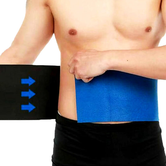 Waist Trimmer Belt for Women and Men – Slimming Body Shaper for Weight Loss – Sweat Band Wrap Ab Stomach Fat Burner Slimming Belt Blue