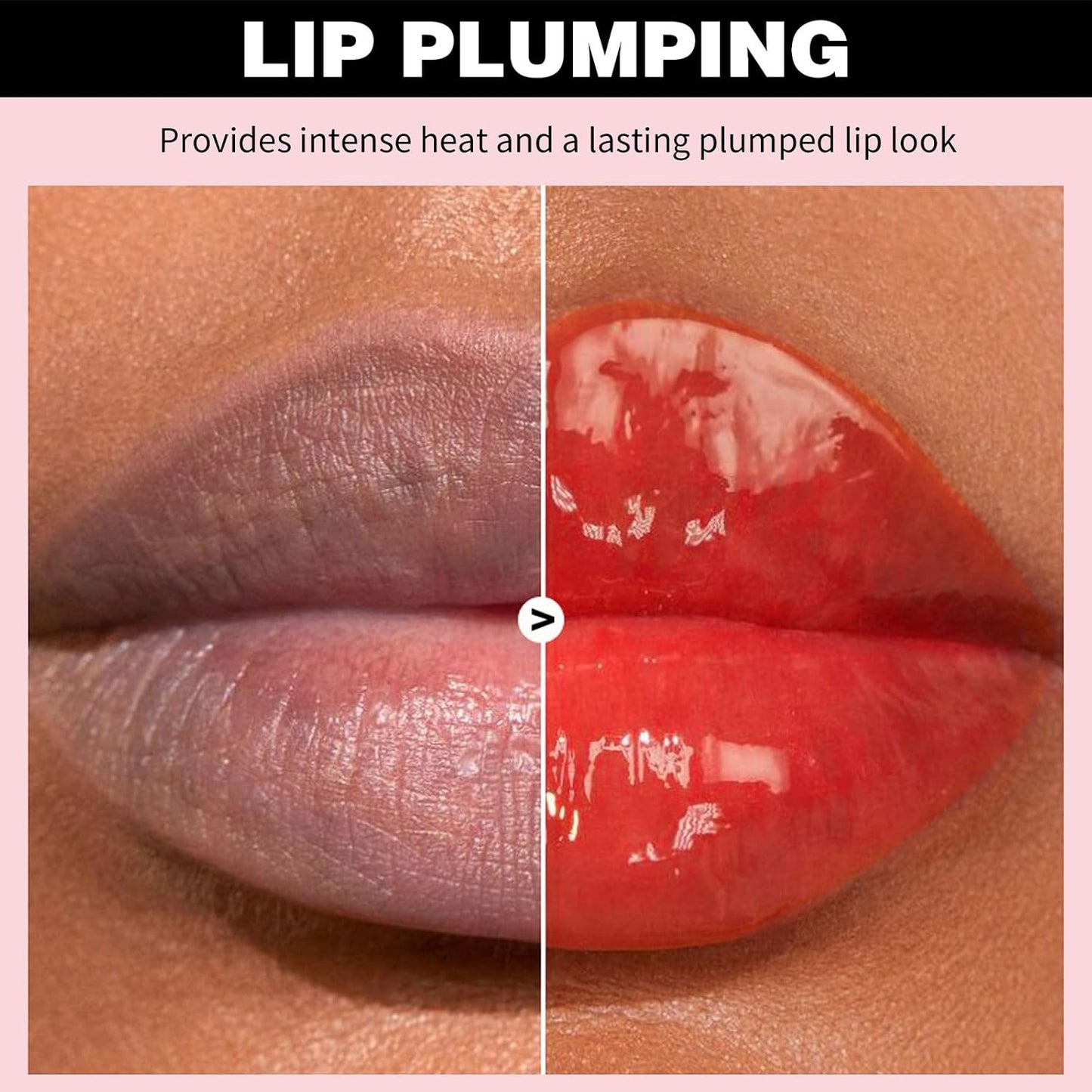 Erinde Lip Plumper Gloss, Natural Ginger Lip Plumping Booster Lip Plumping Oil, Ultra-Hydrating & Nourishing Plump Lip Plumper, Glossy Finish Fuller Lip Plumping Lip Gloss for Women Girls, G07