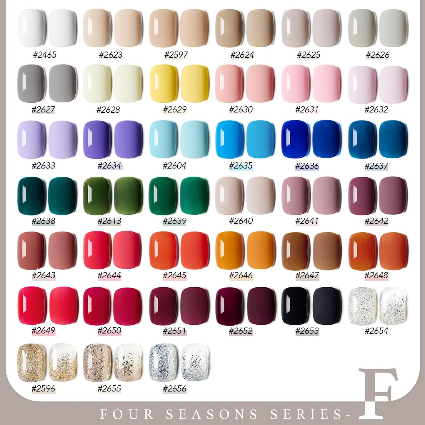 GAOY 42 Pcs Gel Nail Polish Kit, Nude Green Red Glitter Colors All Seasons Gel Nail Polish Set with Glossy & Matte Top Coat and Base Coat for Salon and DIY Manicure at Home