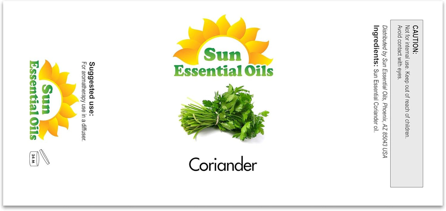 Sun Essential Oils 4oz Coriander Essential Oil – Aromatherapy Oil