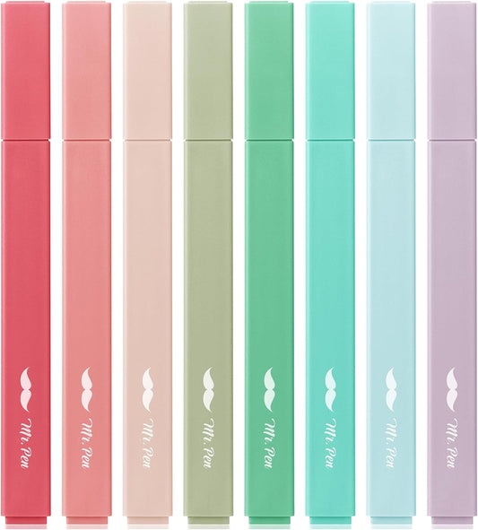 Mr. Pen- Aesthetic Highlighters, 8 Pack, Chisel Tip, New Vintage, Cute Highlighters Assorted Colors, Back to School Supplies