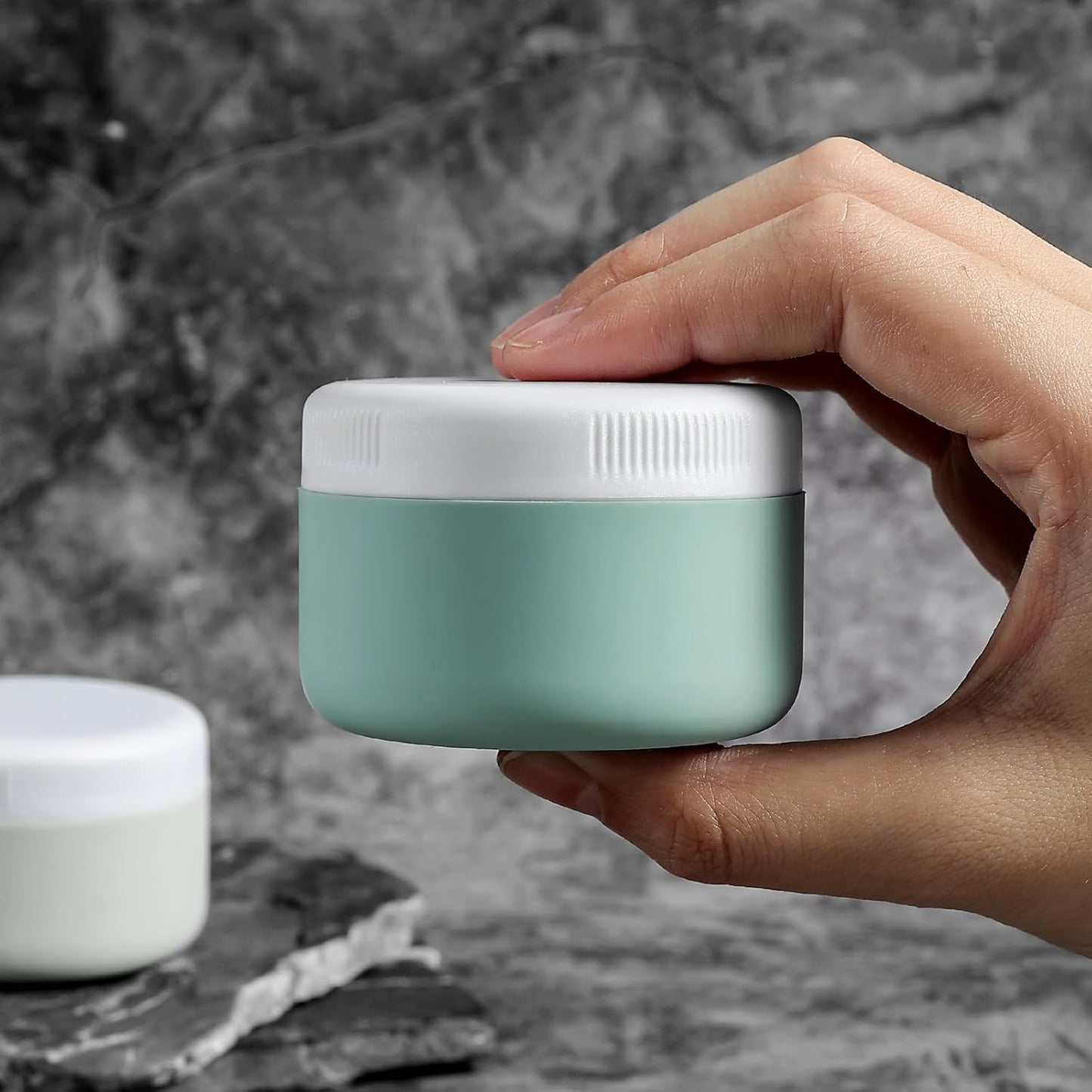 Travel Containers for Toiletries, Silicone Cream Jars BPA-Free, Leak-proof 3oz Travel Size Containers, Portable Size Silicone Jars with Lid for Cosmetic Face Hand Body Cream (4 Pack)