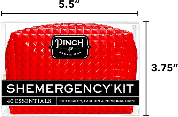 Pinch Provisions Shemergency Kit for Her, 40 Emergency Essential Items, Compact, Multi-Functional Pouch, Gift for Women, Birthday, Bachelorette Parties, and More!
