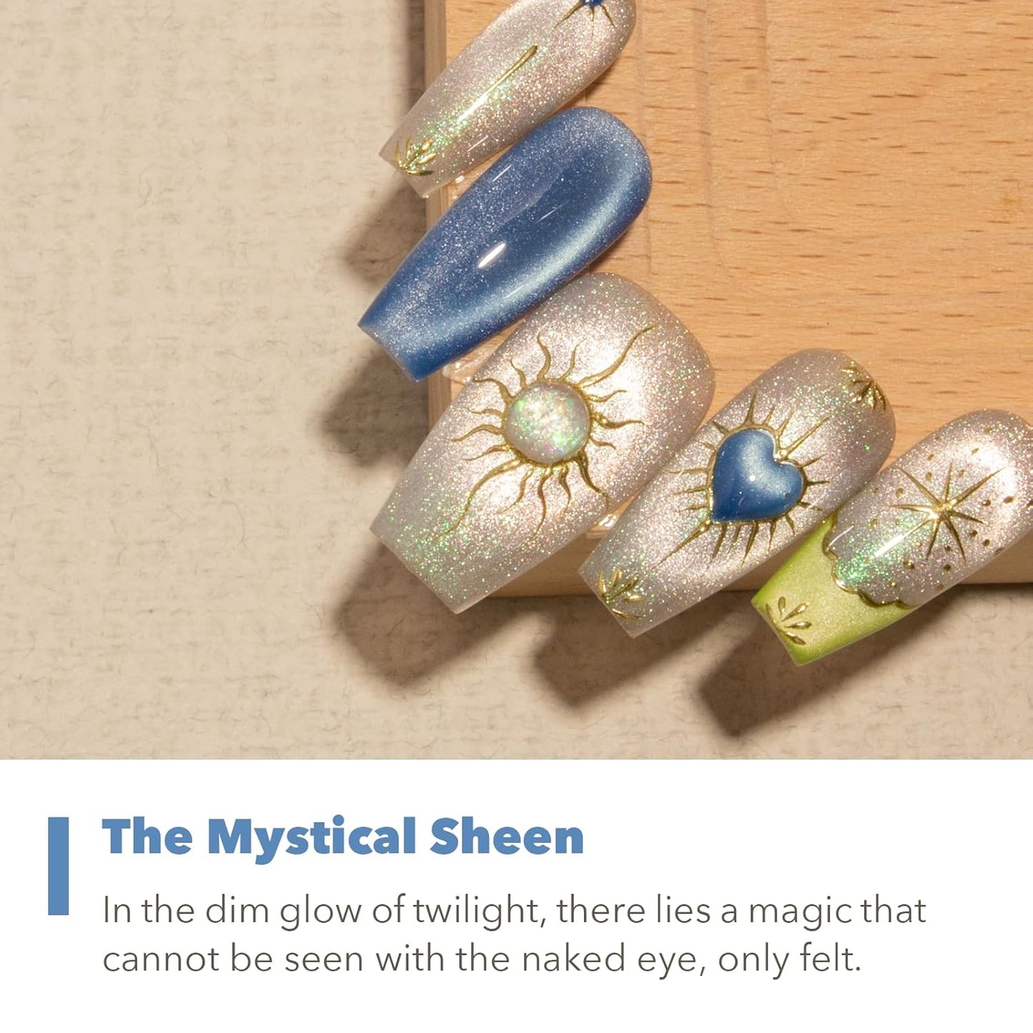 High-Density Cat Eye Gel Nail Polish with Magnet Stick, 15ml Dopamine Color Palette, Magnetic Effect Gel for DIY Manicure, Multiple Color Options - Ocean Luster