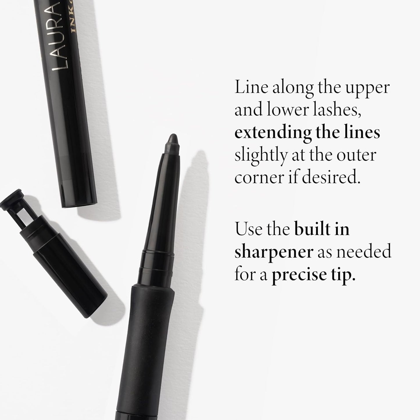 LAURA GELLER NEW YORK INKcredible Gel Eyeliner - Graphite - Waterproof Smudge-proof Eyeliner Pencil - Built in Sharpener