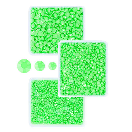 3mm 4mm 5mm 3 Boxes Pure Light Green Resin Rhinestones for Bedazzling Crafting Flatback Jelly Stones Bulk Diamonds Gems for Nails Face Eyes Makeup Tumblers Bottles Crafts Clothes Shoes Phones