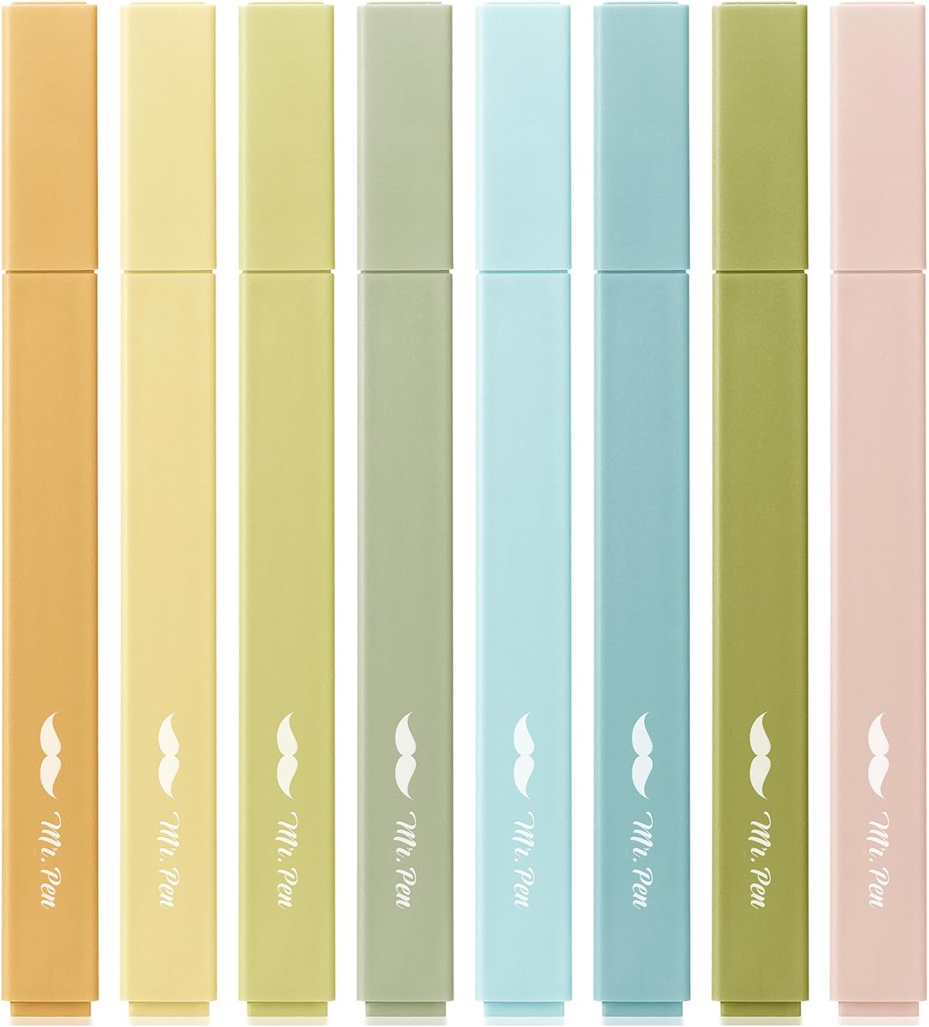 Mr. Pen- Aesthetic Highlighters, 8 Pack, Chisel Tip, Natural Vintage, Cute Highlighters Assorted Colors, Back to School Supplies