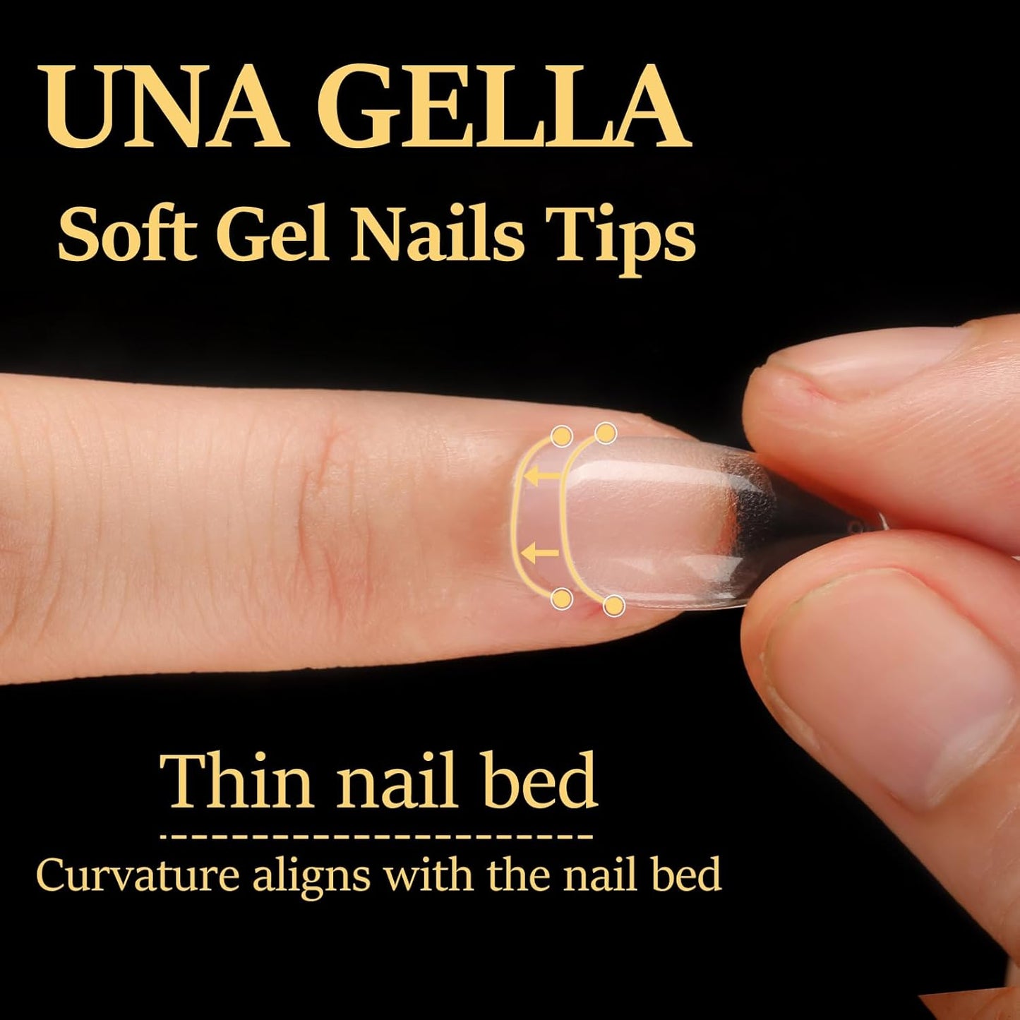 UNA GELLA Almond Nail Tips, Pre-shape Short Almond Gel Nail Tips 240Pcs Full Cover Soft Gel Fake Nails No C Curve Press On Nails For Women Girl At Home DIY Salon with Box 12 Sizes