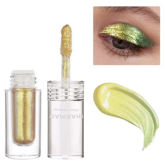 CHARMACY Liquid Duochrome Eyeshadow, Multi-Dimensional Eye Looks, Long Lasting Glitter Eye Shadow Sets Metallic Pigments, Quick Drying, Sparkling Shiny Eye Makeup for Beginners, 1.6g (#18)
