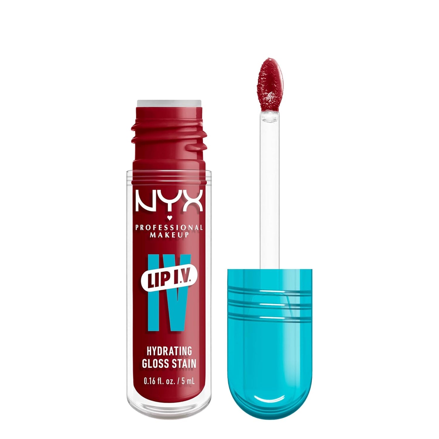 NYX PROFESSIONAL MAKEUP Lip IV Hydrating Glossy Lip Stain with 12HR Hydration - Cranberry Splash (Red)