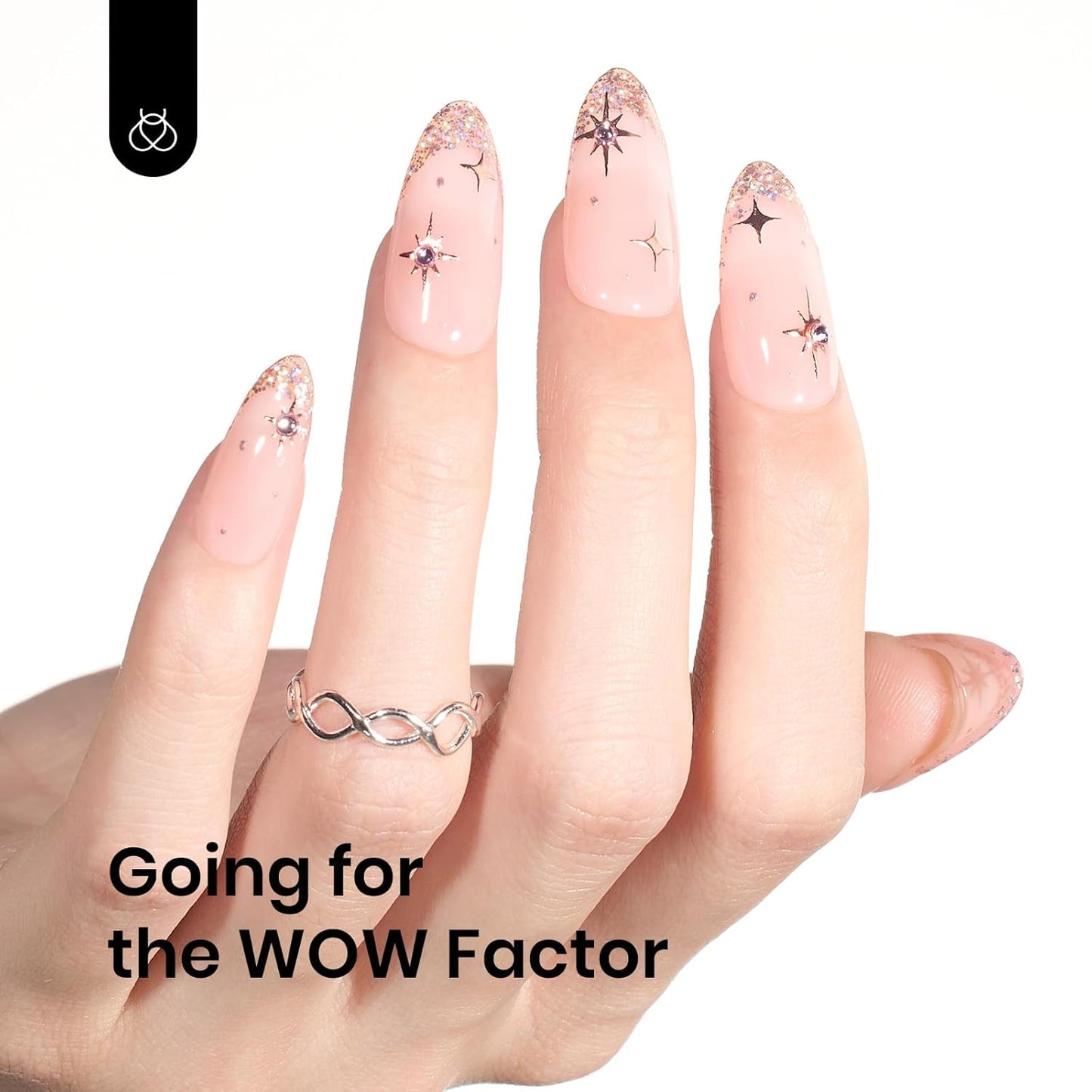 Beetles Glitter Gel Nail Polish 15ML Rose Gold Reflective Pink Gel Polish Dazzling Princess Nail Art Design Manicure Salon (1Pcs)