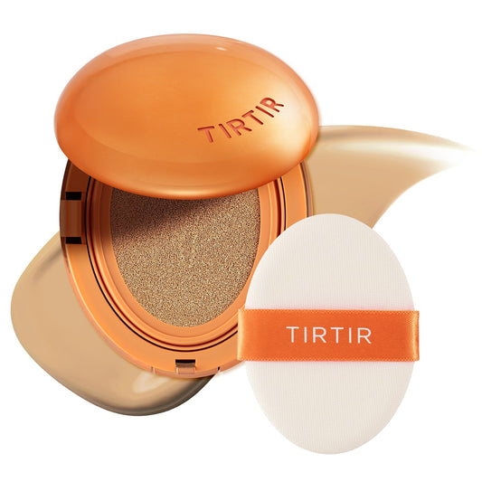 [*Mini Size*] TIRTIR Mask Fit Ai Filter Cushion Foundation | AI-Like Semi-Matte Finish - Up to 72-Hour Medium to Full Coverage Korean BB Cushion Make up Beauty, #28N Oat, 0.15 Fl Oz