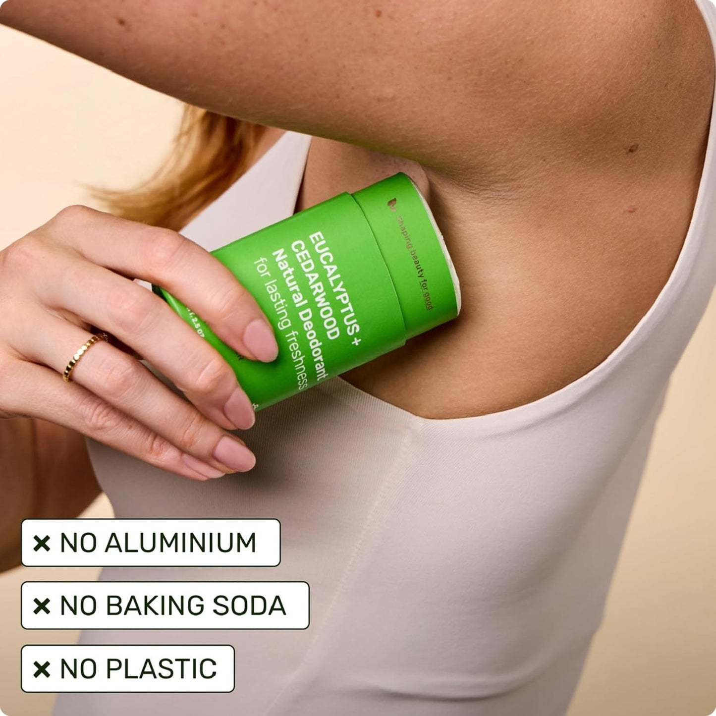 Ethique Beauty Eucalyptus & Cedarwood Deodorant Stick for Men & Women - Aluminum-Free, Plastic-Free, Vegan, Cruelty-Free, Eco-Friendly, 2.5 oz