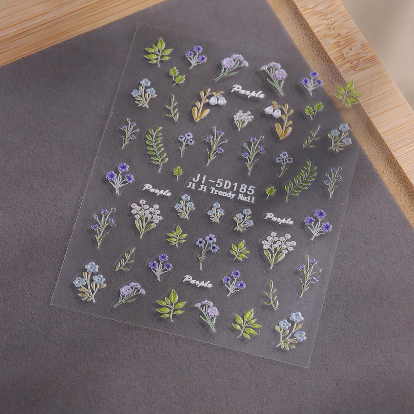 Flower Nail Stickers for Nail Art Flowers Nail Art Stickers Summer Floral Bouquet 5D Embossed Nail Decals Self-Adhesive Nails Supply Manicure Sliders Flower for Nails Decoration 4 Sheets