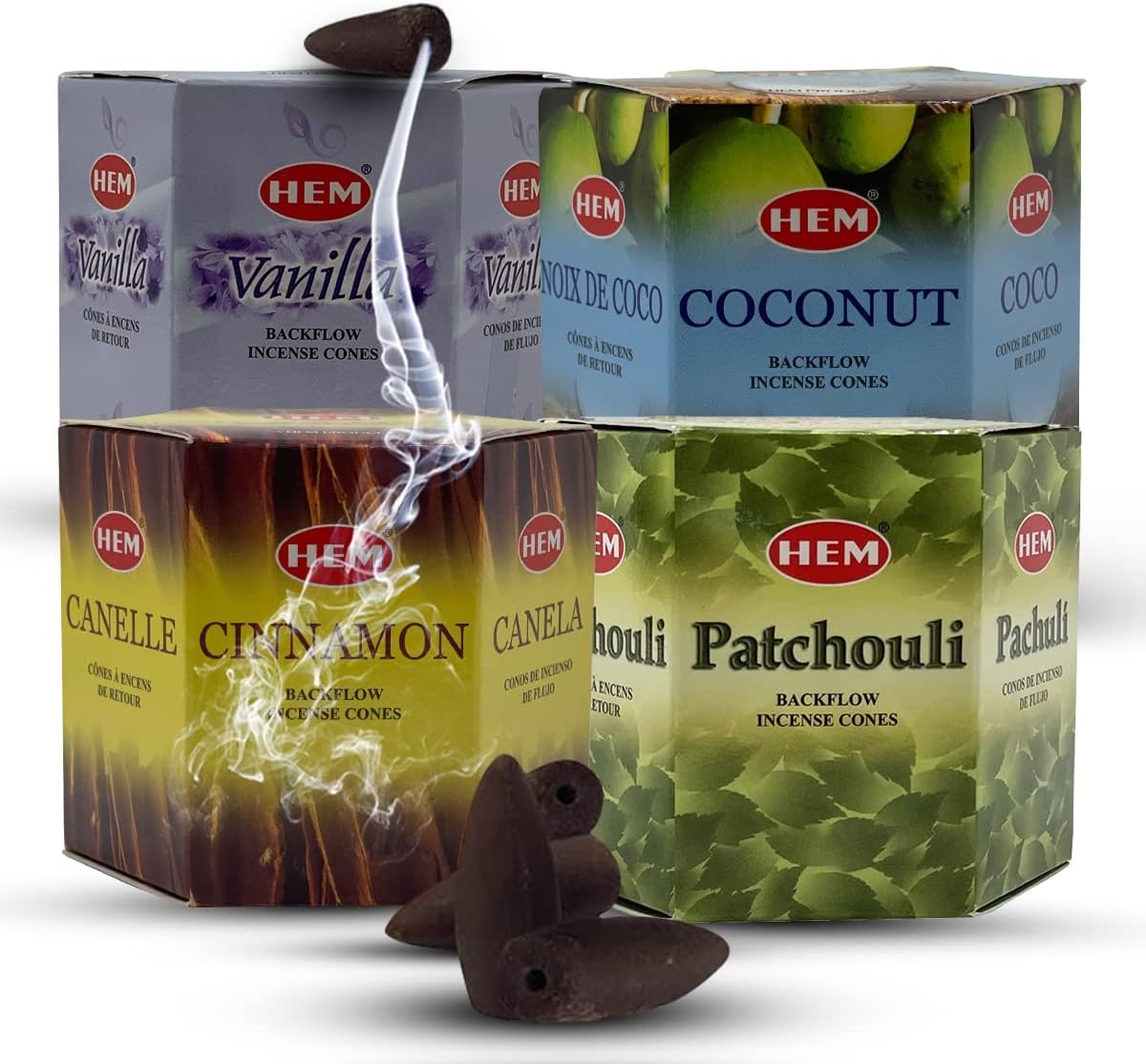 Variety Pack Backflow Incense Cones for Smoke Fountain Haze Falls Waterfall Aromatic and Mat Bundle #5