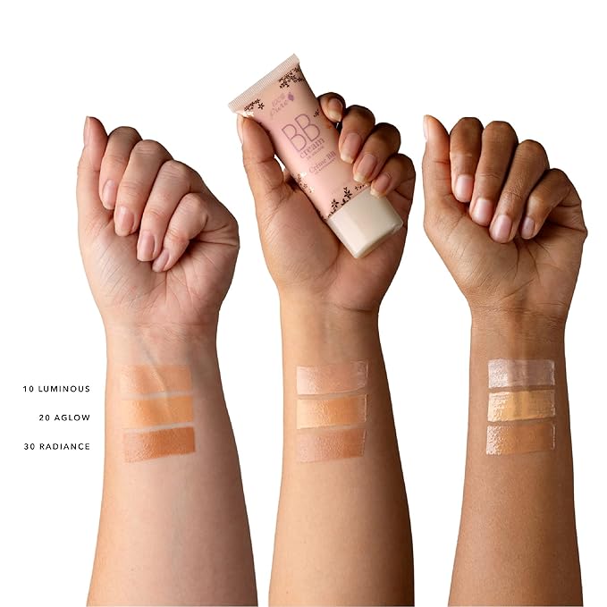 100% PURE BB Cream Shade 30 Radiance Full Face Coverage Skin Care & Glow - All-In-One Primer Concealer & Foundation Makeup - Shimmery, Dewy Youth Tan Color w/Warm Golden Undertone - Vegan - 1 Fl Oz