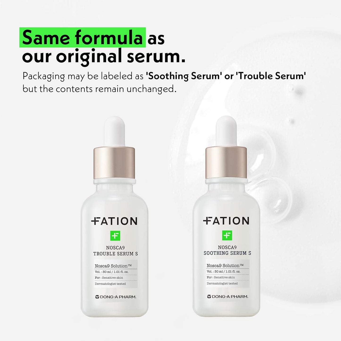 Nosca9 Soothing Serum Set - Serum and Cream for Sensitive Skin | Ceramide & Centella for Barrier Repair & Hydration | Korean Acne Skincare Routine (30ml+5ml+5ml)