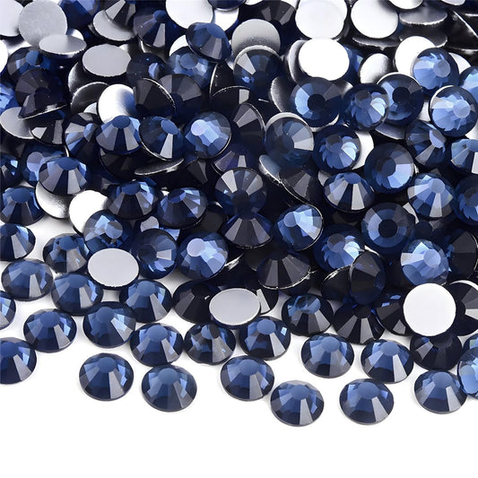 Flatback Rhinestones Round Gems for Nails Art and Crafts 620Pcs SS30 6mm Glitter Crystals Stone DIY Bags Clothes Shoes (Dark Grey)