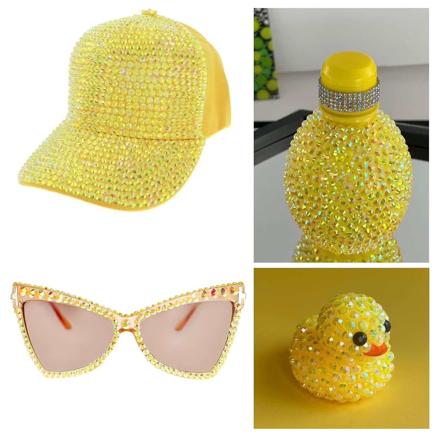 1440Pcs Lemon Ab Crystal Rhinestones,Glass Flatback Rhinestones Gemstones for Nail Face Makeup Art Crafts Clothes Decoration -(SS16,4.0mm,Lemon Ab)