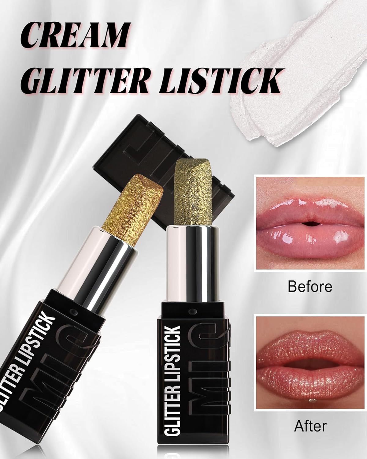 Diamond Glitter Matte Lipstick, Long Lasting Waterproof Gold Pink Metallic Sparkling High Pigment Non-Stick Lip Tint Lip Gloss,Full-coverage Lipgloss, Mother's Day Lip Makeup Gift for Women Girl-05