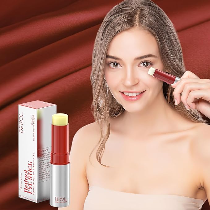 Retinol Eye Cream,Anti Aging Eye Cream, Retinol Eye Stick for Dark Circles and Puffiness Bags Treatment, Eye Balm Instantly Brighten,Under Eye Cream,Eye Cream for Wrinkles,Reduces Fine Lines