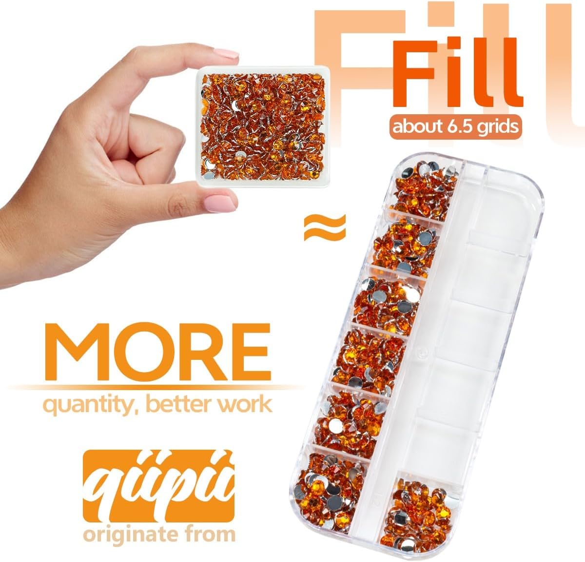 Orange Crystal Resin Rhinestones w B7000 Jewelry Glue for Bedazzling Crafting Orange Red Flatback Stones 3mm 4mm 5mm 6mm Diamonds Crystals Gems Charms for Nails Face Eyes Makeup Tumblers Crafts