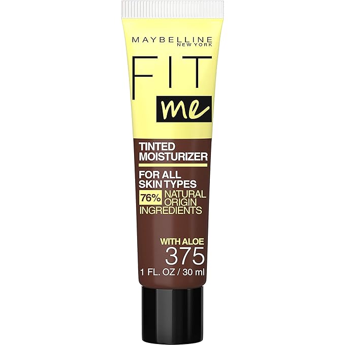 Maybelline Fit Me Tinted Moisturizer, Natural Coverage, Face Makeup, 375, 1 Count