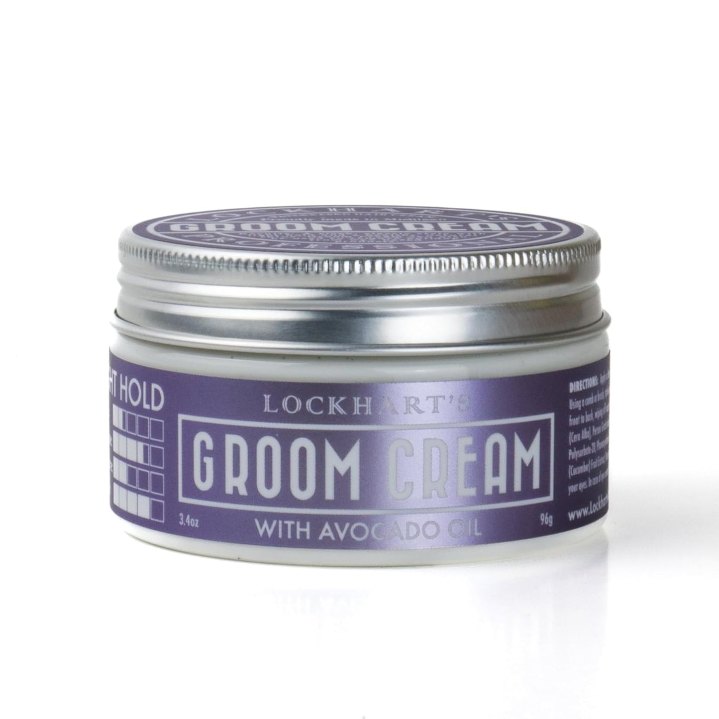 Lockhart’s Professional Groom Cream – Multi-Use Hair, Beard & Skin Cream – Light Hold, Natural/High Shine – Degreases Pomade Buildup, Conditions, Styles, Softens – Tangerine Bergamot Scent – 3.4 oz